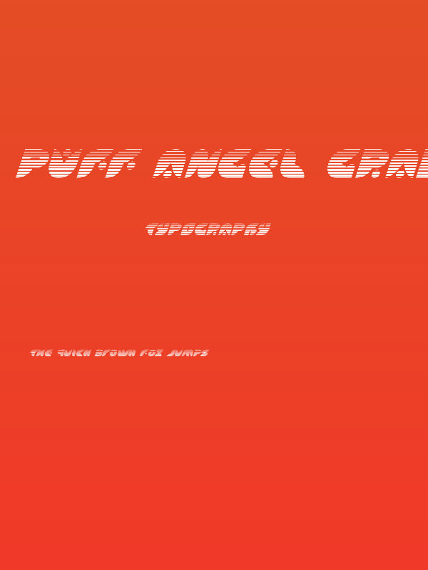 Puff Angel Gradient Italic Poster