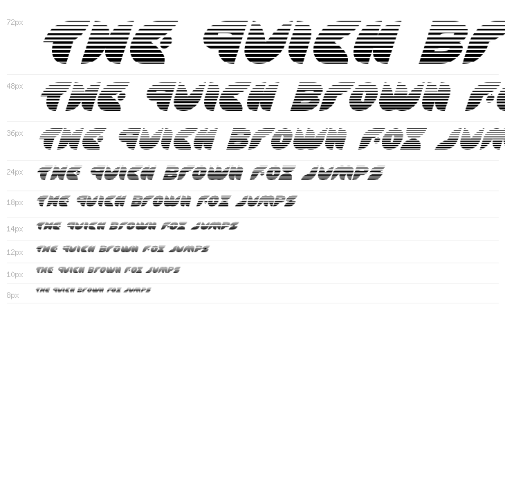 Puff Angel Gradient Italic Waterfall