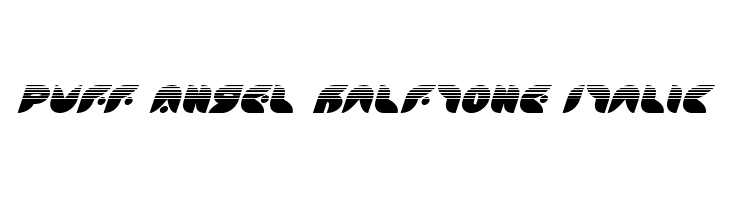 Puff Angel Halftone Italic  免费字体下载