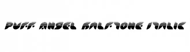 Puff Angel Halftone Italic  les polices de caractères gratuit tlcharger