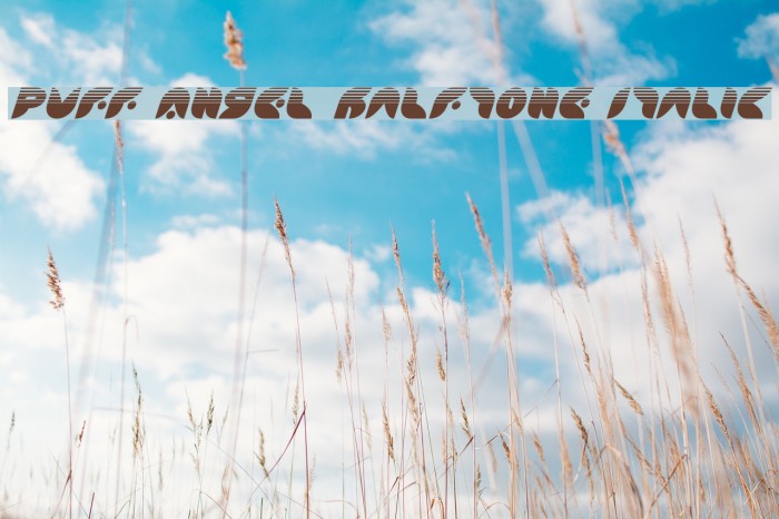 Puff Angel Halftone Italic Example 3
