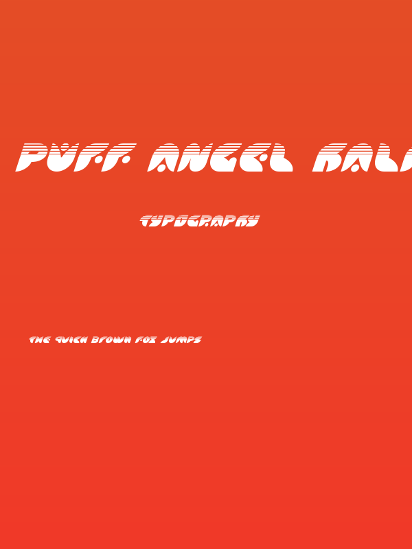 Puff Angel Halftone Italic Poster