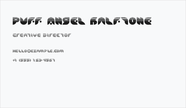 Puff Angel Halftone Business Card