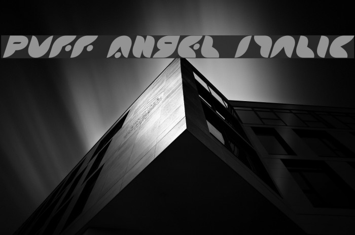 Puff Angel Italic Font examples