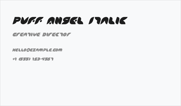Puff Angel Italic Business Card