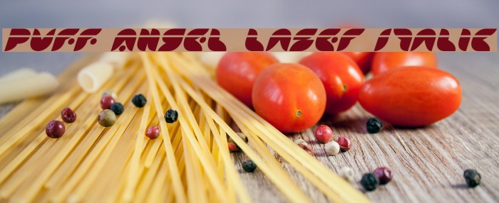 Puff Angel Laser Italic Example 1