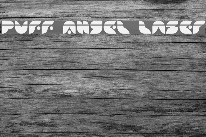 Puff Angel Laser Font examples