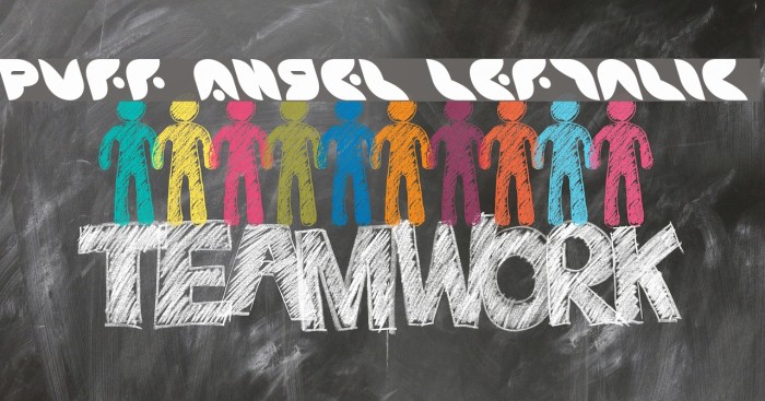Puff Angel Leftalic Font examples