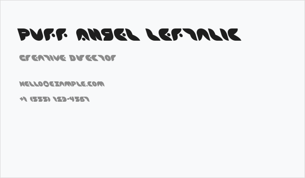 Puff Angel Leftalic Business Card