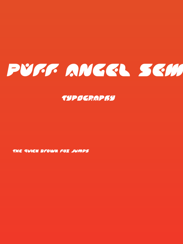 Puff Angel Semi-Italic Poster