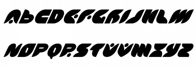 Puff Angel Super-Italic Шрифта ВЕРХНИЙ