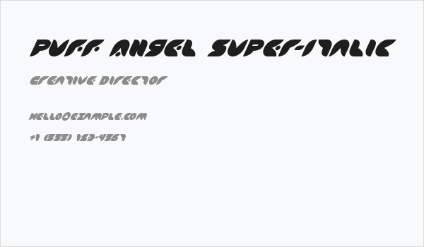 Puff Angel Super-Italic Business Card