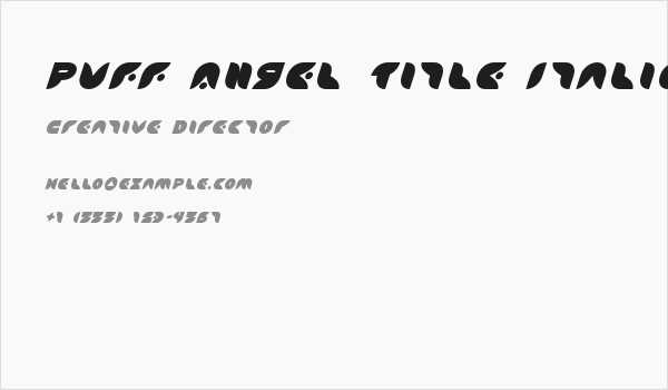 Puff Angel Title Italic Business Card