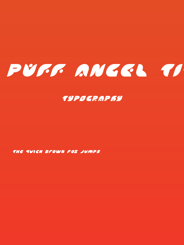 Puff Angel Title Italic Poster