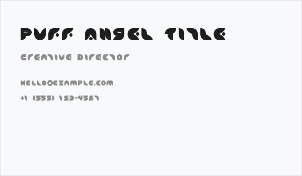 Puff Angel Title Business Card