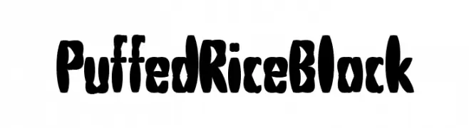 PuffedRiceBlack  Frei Schriftart Herunterladen