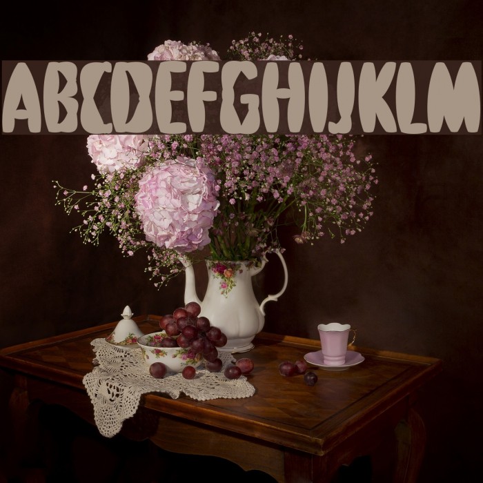 PuffedRiceBlack Font examples