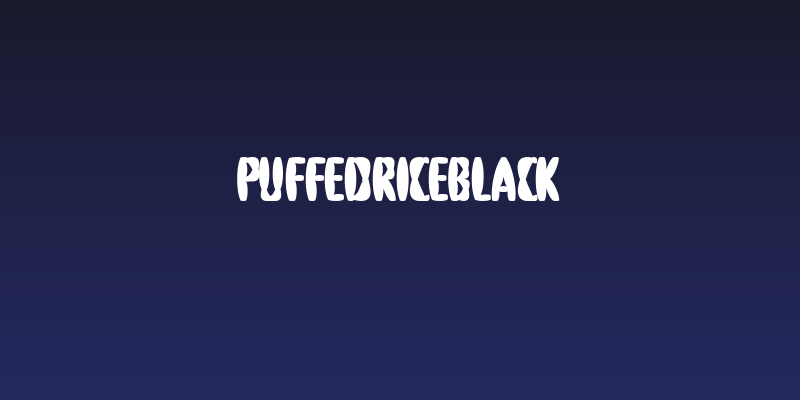 PuffedRiceBlack Social Header