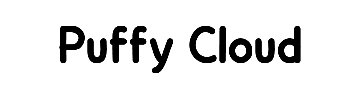 Puffy Cloud  Free Fonts Download