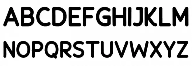 Puffy Cloud Caratteri MAIUSCOLE