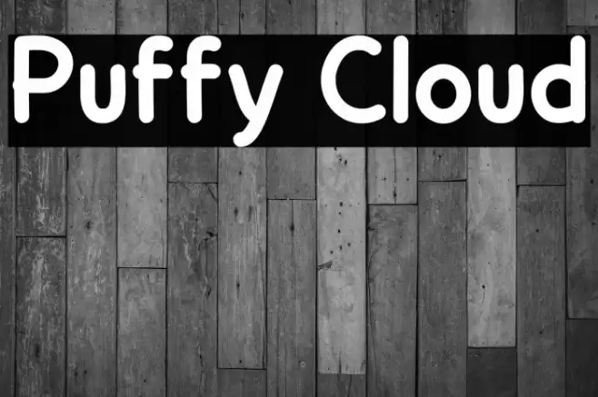 Puffy Cloud 字体 examples
