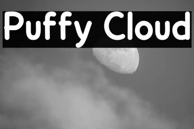Puffy Cloud 字体 examples