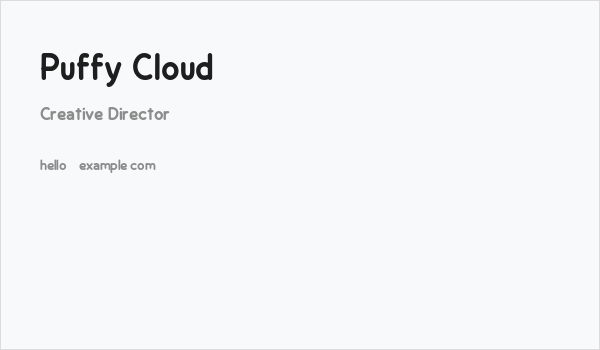Puffy Cloud Business Card