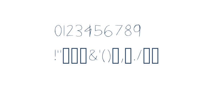 Puggos Messy Handwritin Regular Other Characters