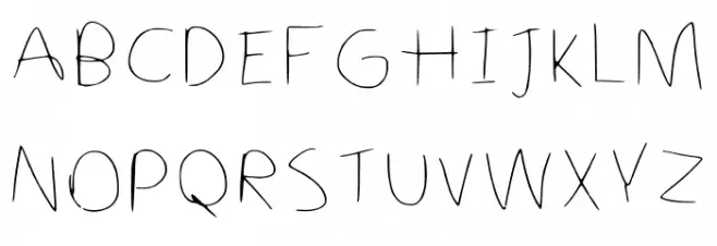 Puggos Messy Handwritin Regular Шрифта ВЕРХНИЙ