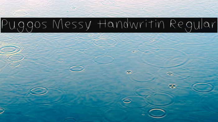 Puggos Messy Handwritin Regular Example 2