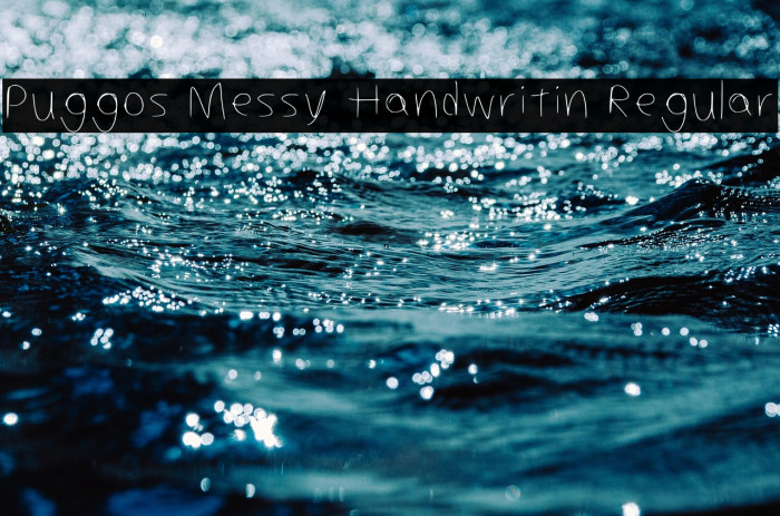 Puggos Messy Handwritin Regular Example 3