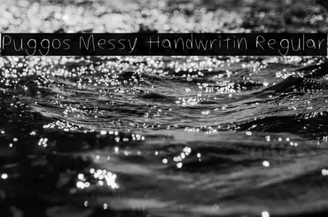 Puggos Messy Handwritin Regular Schriftart examples