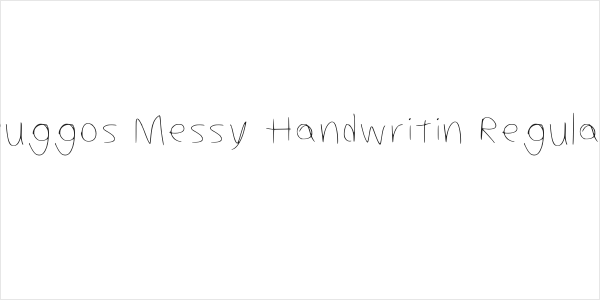 Puggos Messy Handwritin Regular Logo