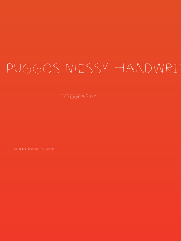 Puggos Messy Handwritin Regular Poster