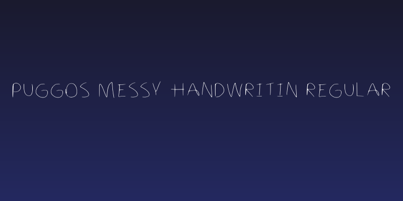 Puggos Messy Handwritin Regular Social Header