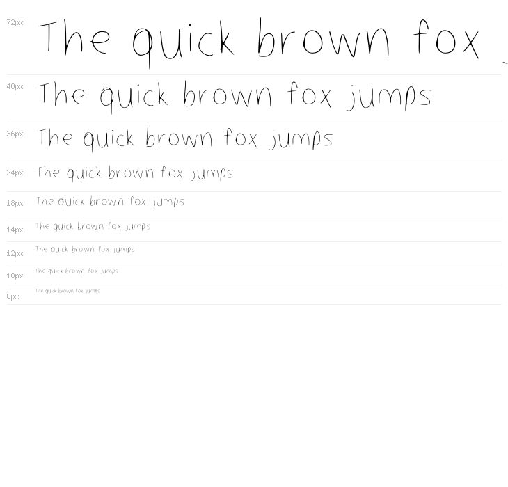 Puggos Messy Handwritin Regular Waterfall