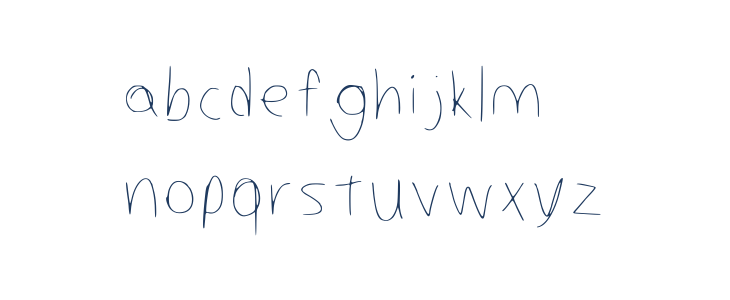 Puggos Messy Handwritin Regular Lowercase