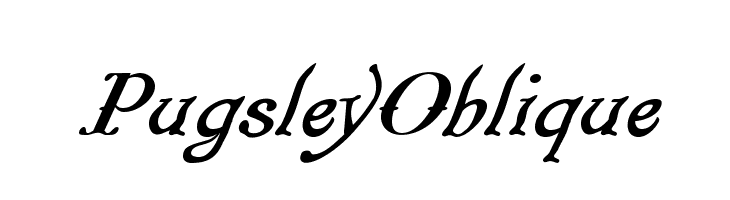 Pugsley Oblique  नि: शुल्क फ़ॉन्ट्स डाउनलोड