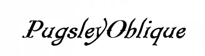 Pugsley Oblique  Frei Schriftart Herunterladen