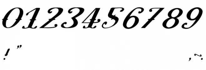 Pugsley Oblique Font OTHER CHARS