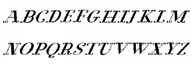 Pugsley Oblique フォント 大文字