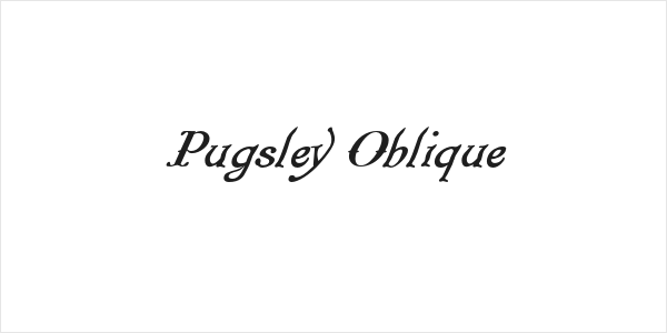 Pugsley Oblique Logo