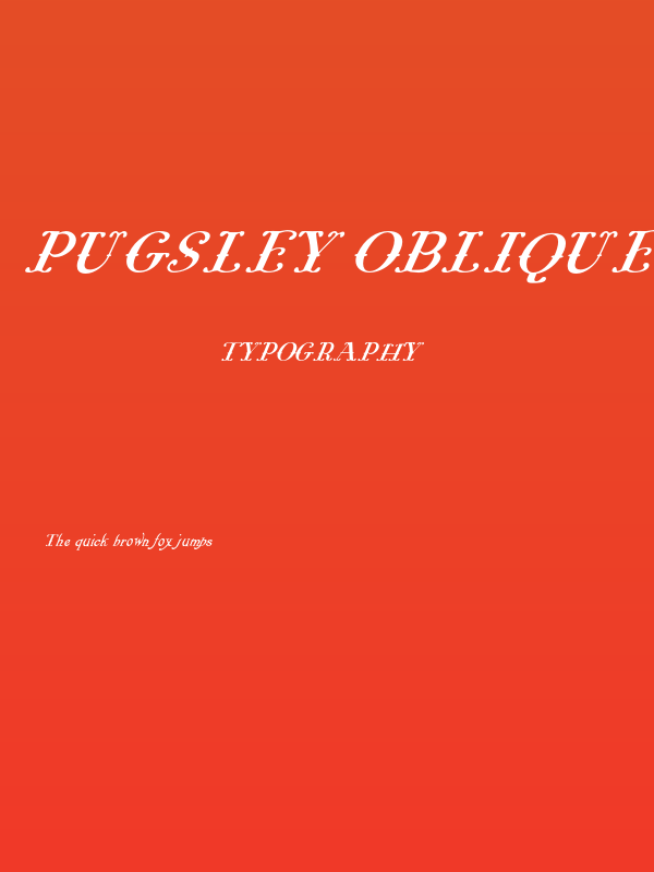 Pugsley Oblique Poster