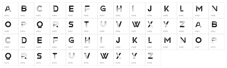 Pukas Regular Character Map