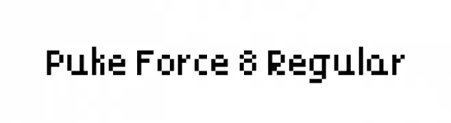 Puke Force 8 Regular  baixar fontes gratis