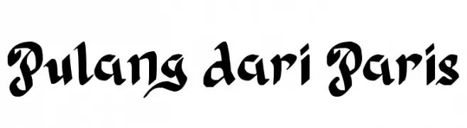 Pulang dari Paris  Frei Schriftart Herunterladen