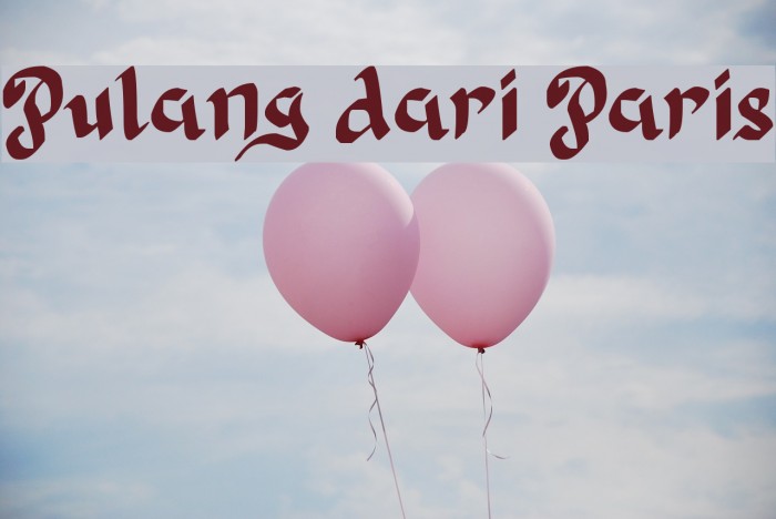 Pulang dari Paris Example 2