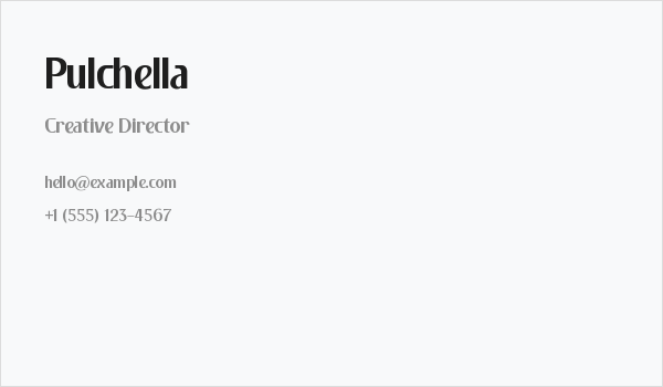 Pulchella Business Card