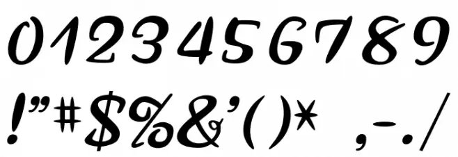 Pulipuli Italic Font OTHER CHARS