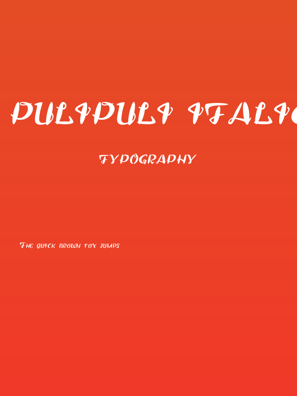 Pulipuli Italic Poster